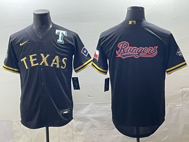Men 2025 Texas Rangers Blank Black Game Nike MLB Jersey style 08->texas rangers->MLB Jersey